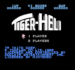 Tiger-Heli (Europe) Title Screen